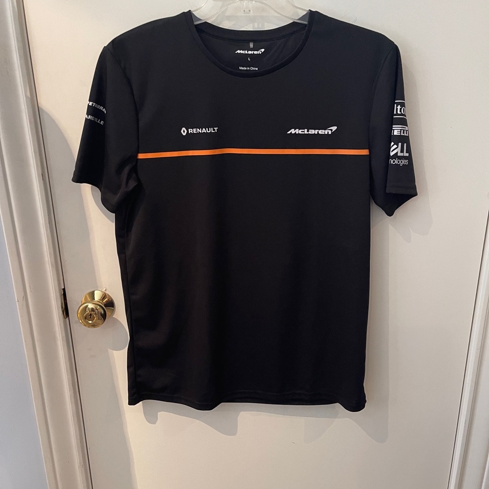 Black and Orange Short Sleeve Tee